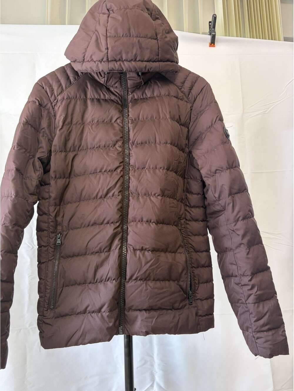 Michael Kort Brown Hooded Full Zip Men’s Jacket
